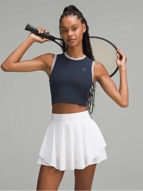 Lululemon Varsity Scoop-Neck Cropped Tennis Tank